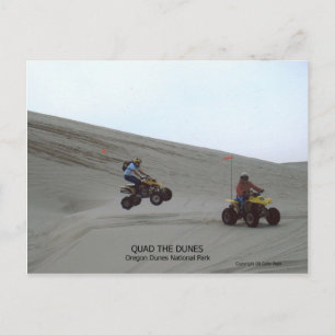 Quad the Dunes Oregon Kusten Sand Roligt 4 Wheel Vykort