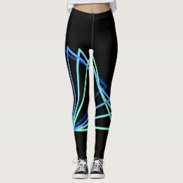 Quad triangle Aqua Leggings