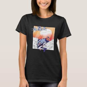 Quadcopter Drone Fishing Salt Vatten Sunset Tuna S T Shirt