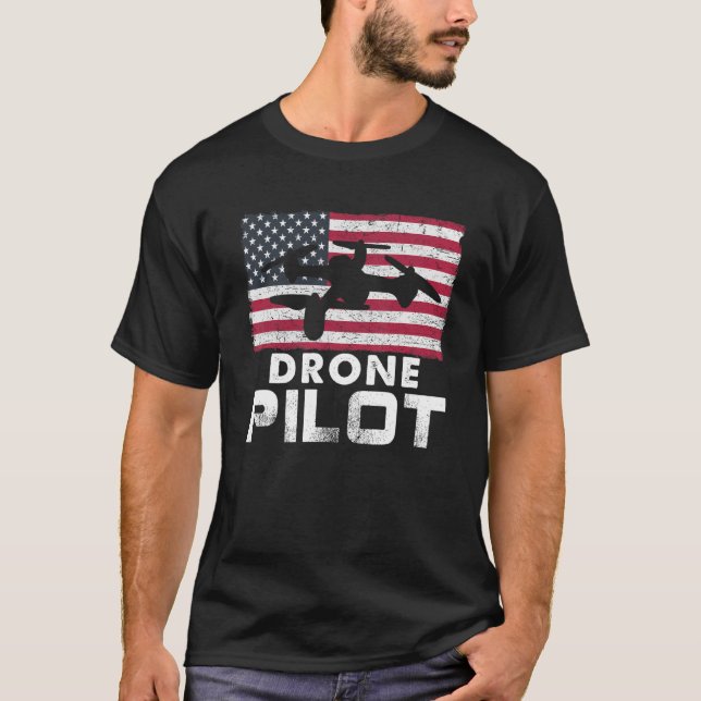 Quadcopter FPV RPV Drone Racer FPV pilot Freestyle T Shirt (Framsida)