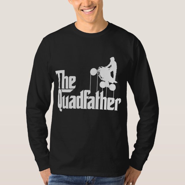 Quadfather ATV Four Wheeler Quad Bike Gift T Shirt (Framsida)