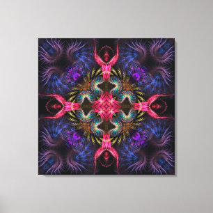 Quadra Änglar Fractal Geometry Wrapped Canvas