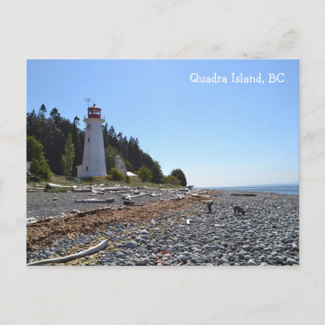 Quadra Island Lighthouse Vykort (Framsida)