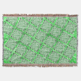 Quadradas, falska azulejo, fakes folhagens verdes. filt