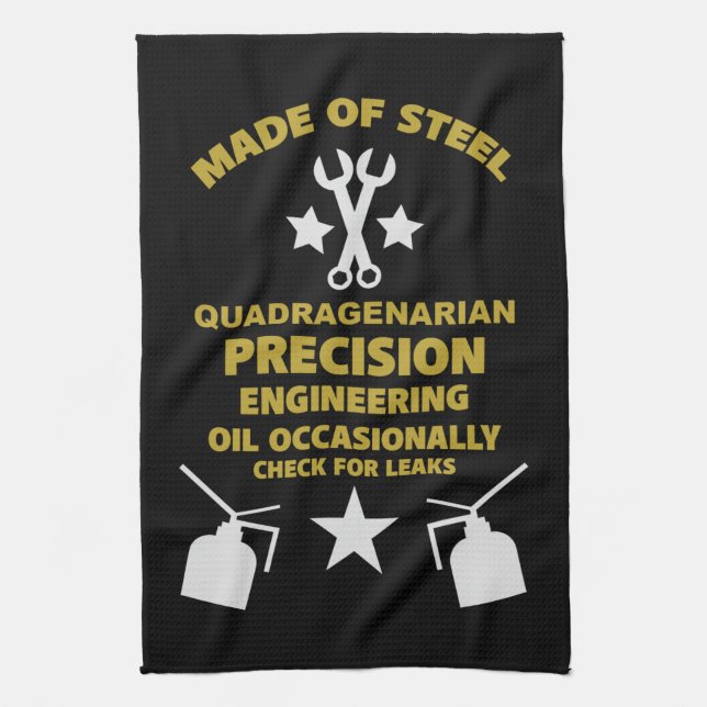 Quadragenarian Birthday Kökshandduk (Vertikal)