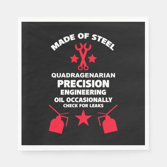 Quadragenarian Birthday Pappersservett (Framsidan)