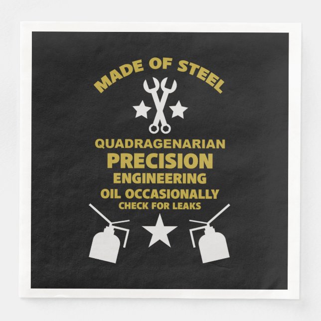 Quadragenarian Birthday Pappersservett (Framsida)