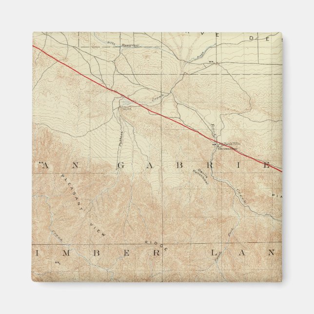 Quadrangle sten Bäck som visar San Andreas Rift Magnet (Framsidan)