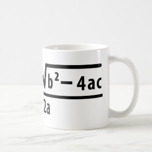 quadratic formel kaffemugg