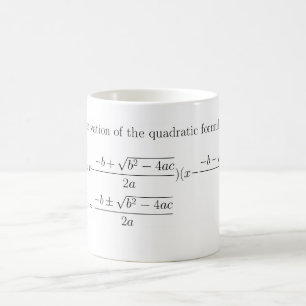 Quadratic formelmugg för Math Kaffemugg