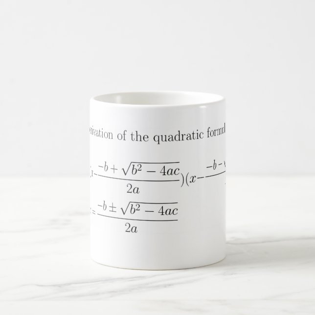 Quadratic formelmugg för Math Kaffemugg (Center)