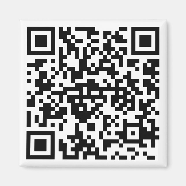 Quadratischer Magnet mit QR-Code (Framsidan)