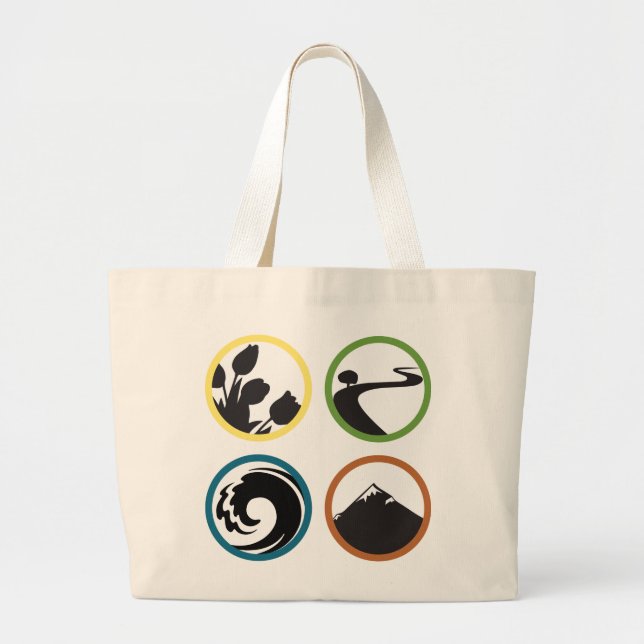 Quadratos Jumbo Tote Bag Tygkasse (Framsidan)