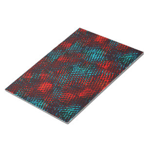 Quadriculados riscados de cor azul claro, vermelho anteckningsblock