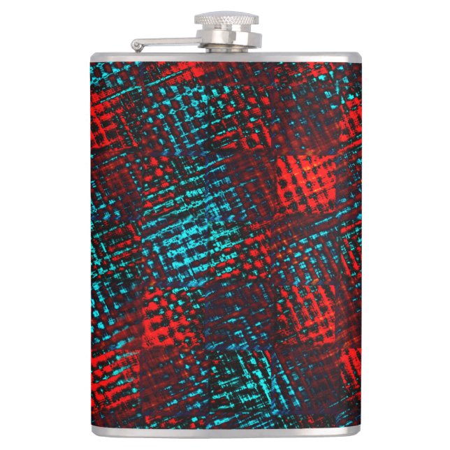 Quadriculados riscados de cor azul claro, vermelho fickplunta (Framsidan)