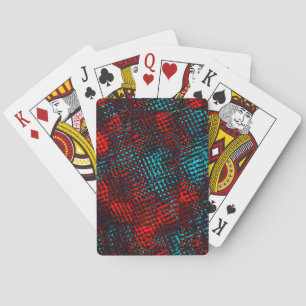 Quadriculados riscados em vermelho e azul claro. casinokort