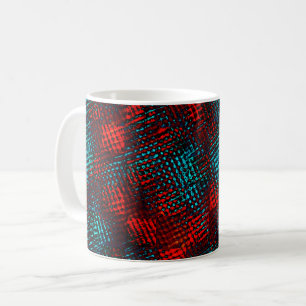 Quadriculados riscados em vermelho e azul claro. kaffemugg