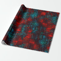 Quadriculados riscados em vermelho e azul claro.