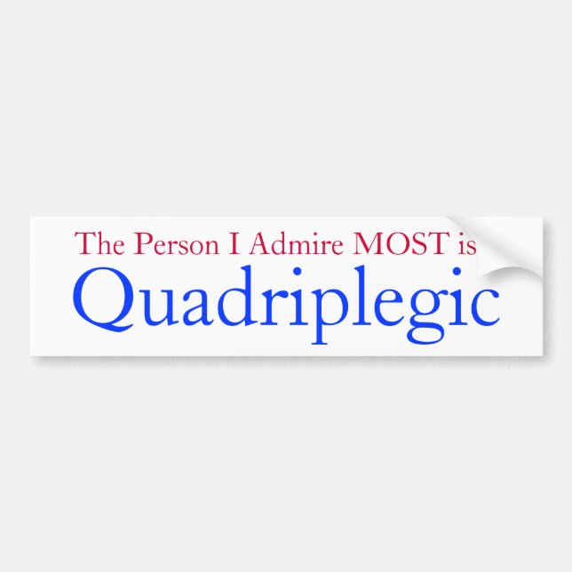 quadriplegiker medvetenhet bildekal (Framsidan)