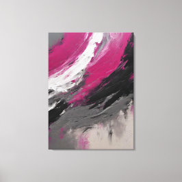 Quadro abstrato, bege, magenta, preto, cinza e bra canvastryck