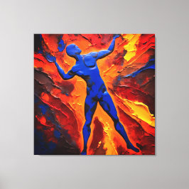 Quadro Abstrato em Canvas O Construtor dos Átomos