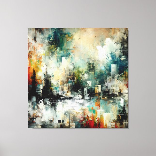 Quadro Abstrato várias cores Canvastryck (Framsida)