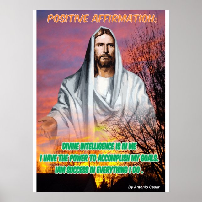 Quadro Afirmação Positiva Poster (Framsidan)