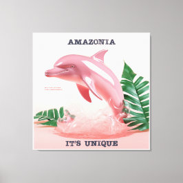 Quadro Amazônia - It's Unique - Boto Cor de Rosa Canvastryck