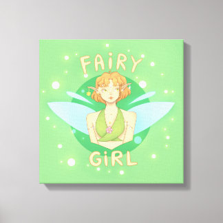Quadro de fada com escrito "Fairy Girl" Canvastryck