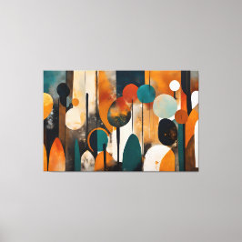 Quadro decorativo abstrato material Canvas