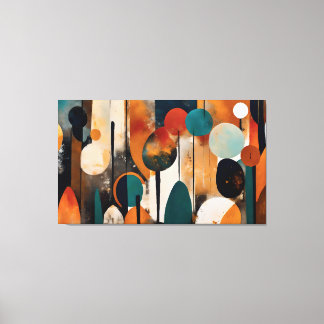 Quadro decorativo abstrato material Canvas