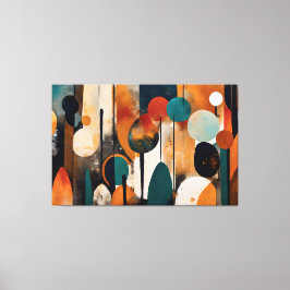 Quadro decorativo abstrato material Canvas