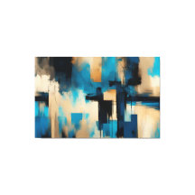 Quadro decorativo abstrato material Canvas