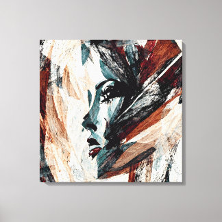 Quadro decorativo abstrato Rosto de Mulher Canvastryck