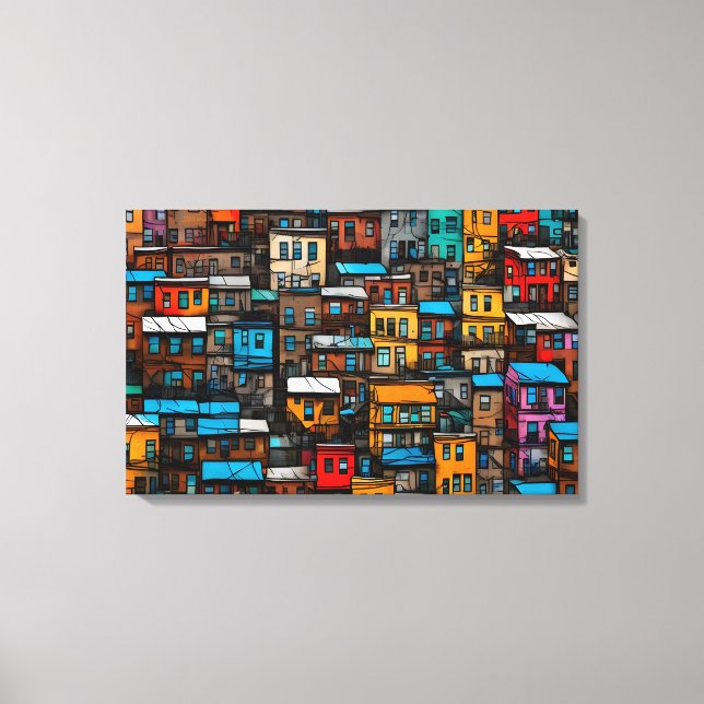 Quadro decorativo favela Impressão em Canva Canvastryck (Framsida)