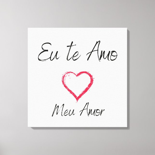 Quadro eu te amo impressão em canvas (Framsida)