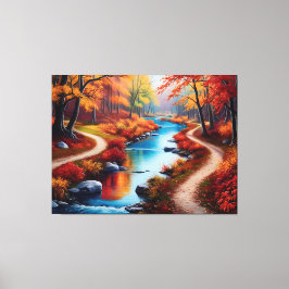 Quadro floresta de outono canvastryck