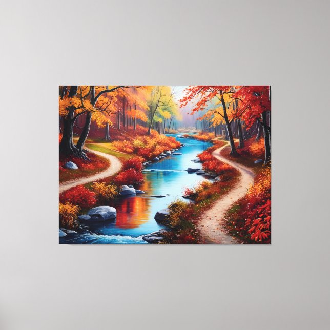 Quadro floresta de outono canvastryck (Framsida)