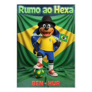 Quadro Infantil Ben-Hur Torcedor Rumo ao Hexa 2026 Fototryck