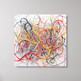 Quadro Pintura Abstrata em Canva Sinfonia Abstrata Canvastryck