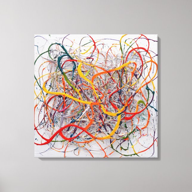 Quadro Pintura Abstrata em Canva Sinfonia Abstrata Canvastryck (Framsida)