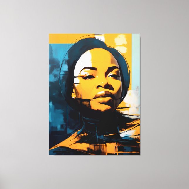 Quadro Rosto de mulher Abstrato Canvastryck (Framsida)