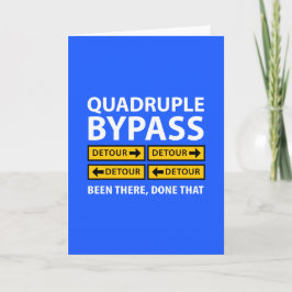 Quadruple Bypass Surgery Detour Signs Funny Kort