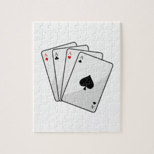 Quadruplets Ess Poker-kort på Poker Pussel