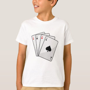 Quadruplets Ess Poker-kort på Poker T Shirt