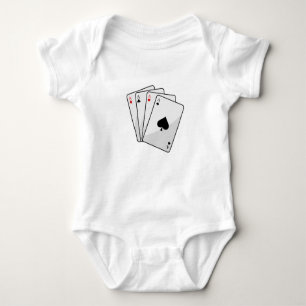 Quadruplets Ess Poker-kort på Poker T Shirt