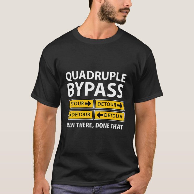 Quadrupt Bypass Open Heart Surgery Det går bra T Shirt (Framsida)