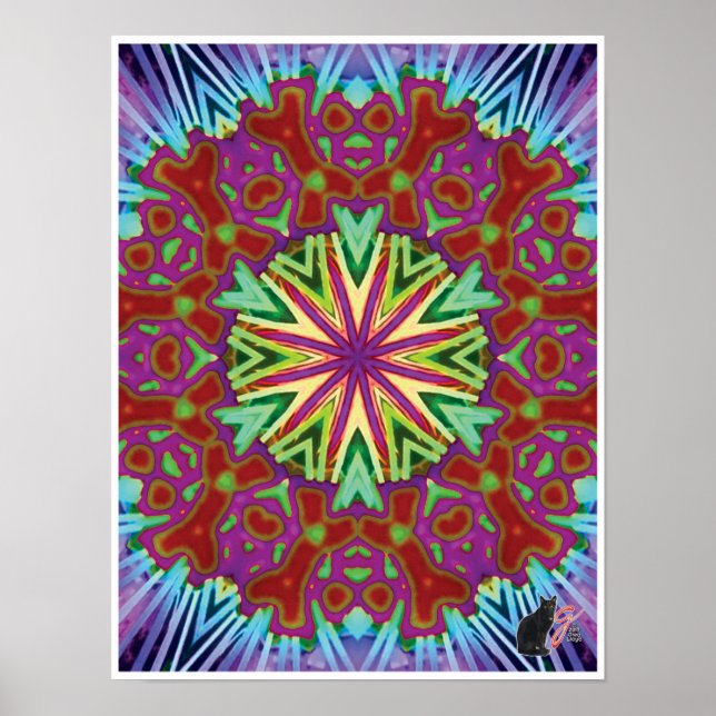 Quaff Kinetic Collage Kaleidoscope Poster (Framsidan)