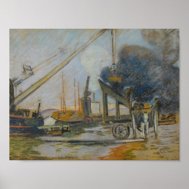 Quai de la Rapée, Paris (1884) Armand Guillaumin Poster (Framsidan)