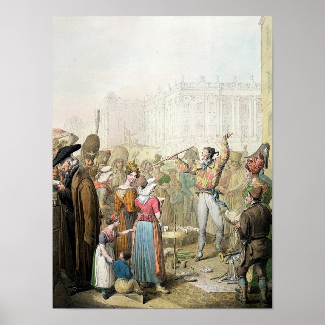 Quai d'Ecole, Paris, 1831 Poster (Framsidan)